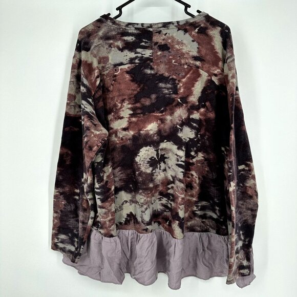 LOGO Lounge tunic top ruffle Hem Long sleeve Size‎ 2XL - Picture 5 of 6